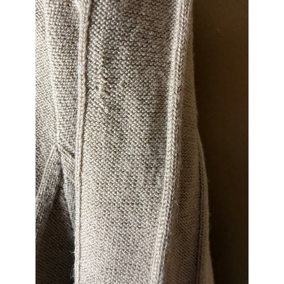 Theory Tan Wide Ribbed Cardigan M - Picture 10 of 13